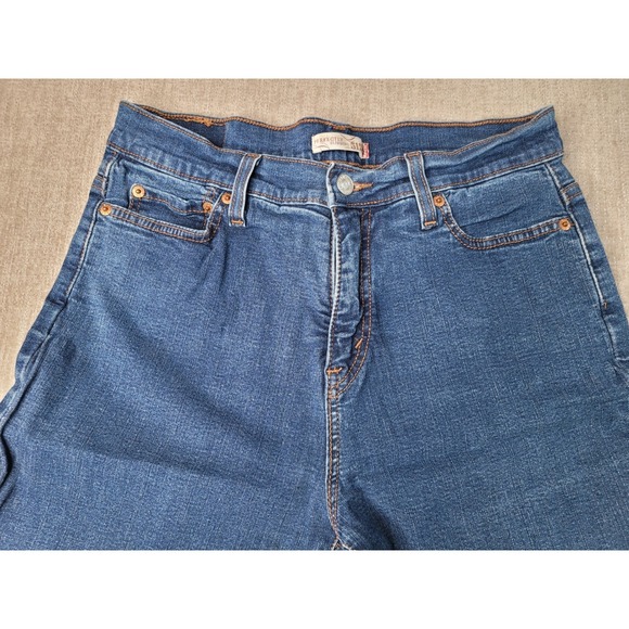 Levis Perfectly Slimming 512 Jeans Women 10M Blue Bootcut Stretch Mid Rise Denim - Picture 7 of 12